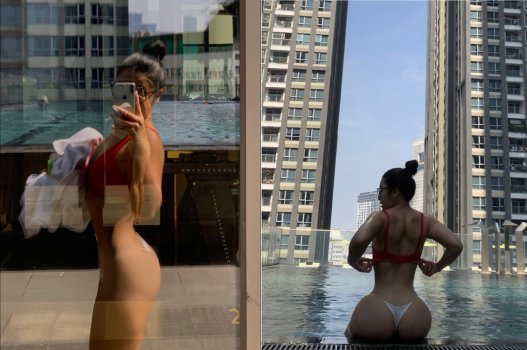 Mông căng săn chắc chịch hơi đau háng tí